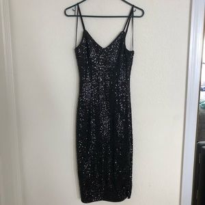 LBD NYE Little Black Dress Sequin Sparkles S